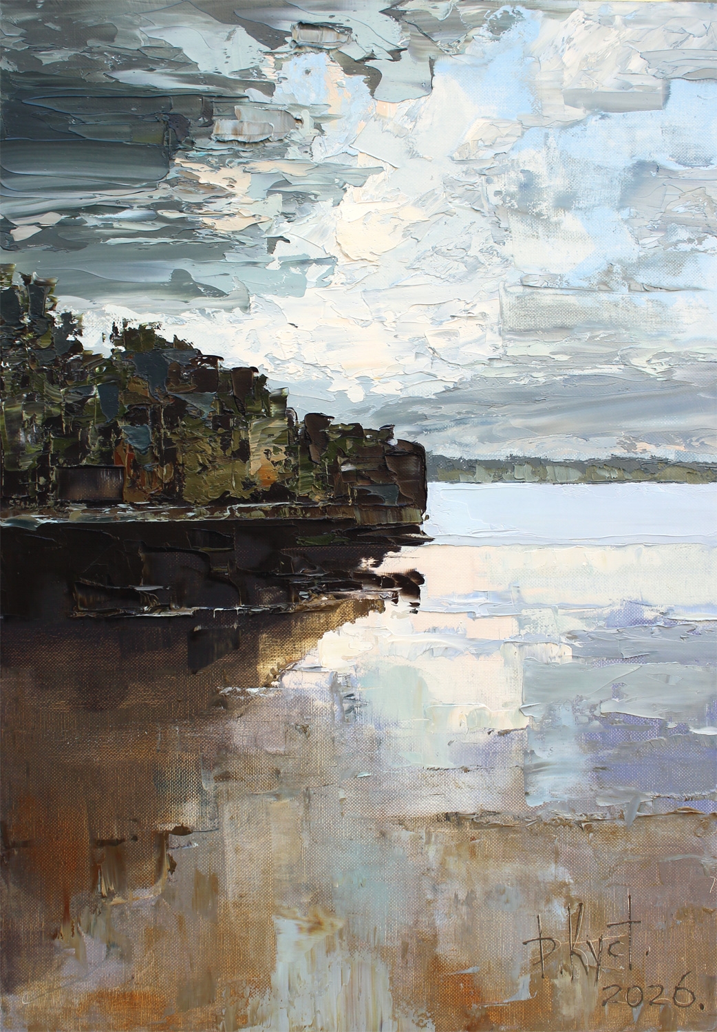 Картина «Forest Lake Before the Rain» художника Дмитрия Кустановича