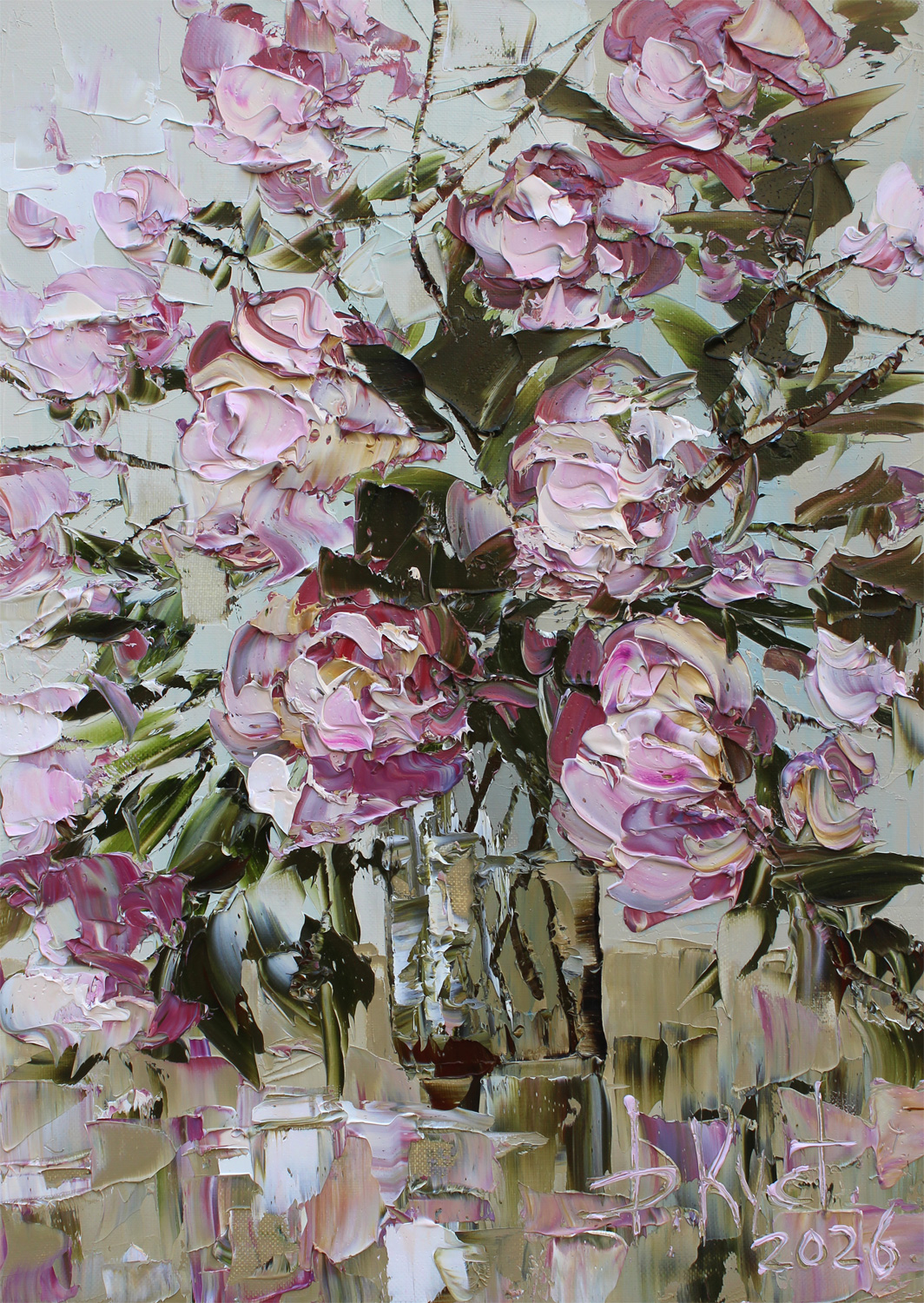 Картина «Peonies» художника Дмитрия Кустановича