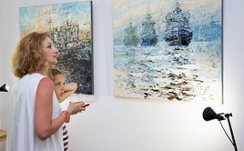 Выставка живописи художника Дмитрия Кустановича в галерее Форт в Сочи. Август 2018